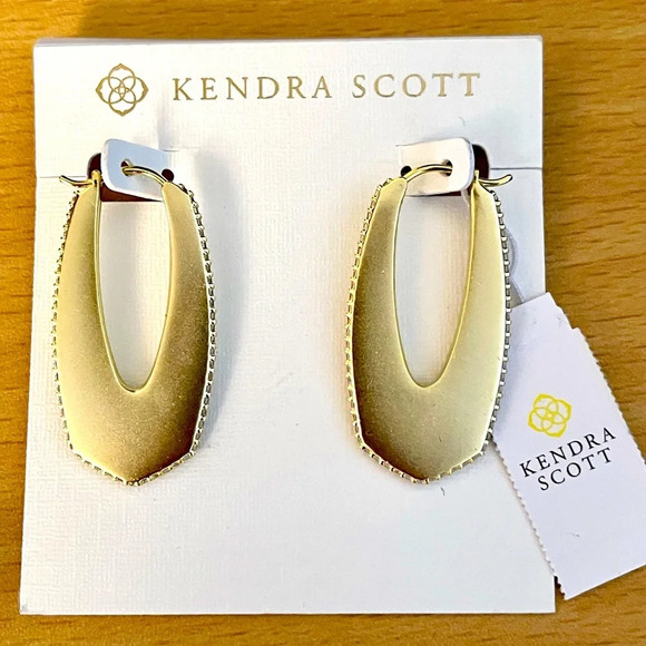 NWT Kendra Scott Pavé Hoop Earrings - Picture 1 of 7